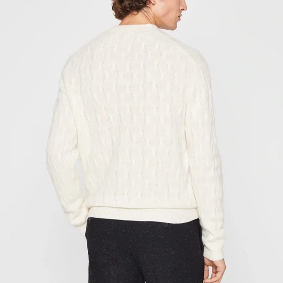 Cashmere Cable Crewneck Sweater - New With Tags - NEVER WORN - Ivory